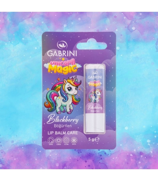 Gabrini Unicorn Kids Lipcare Böğürtlen