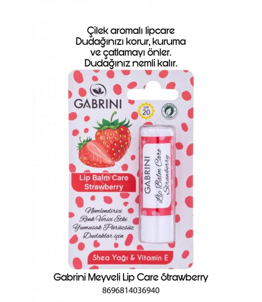 Gabrini Meyveli Lipcare Strawberry